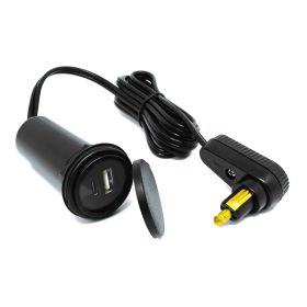 USB-A/C 3.6A Steckdose mit abgewinkeltem DIN-Anschluss