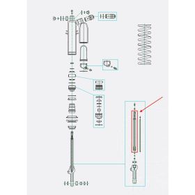 Asta pistone ammortizzatore KAYABA 120350012701 per Honda