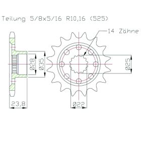 JMT Racing Ritzel 525 Pitch 17 Zähne 50-29050-17S für MV Agusta