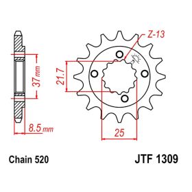 CHAINE JMT 520X PIGNON 14 COURONNE 39 GOR