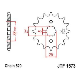CHAIN JMT 520X PINION 13 SPROCKET 53 GOR