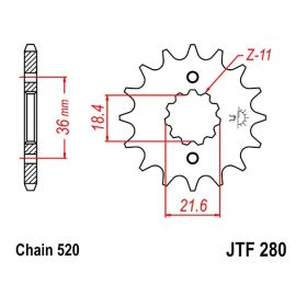 CHAIN JMT 520X PINION 13 SPROCKET 41 GOR