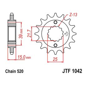 CATENA JMT 520X PIGNONE 14 CORONA 40 GOR