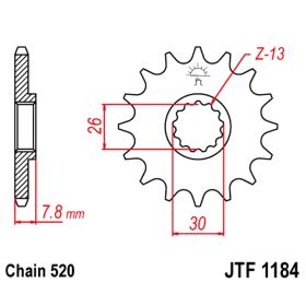 CATENA JMT 520X PIGNONE 18 CORONA 43 GOR