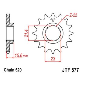 CATENA JMT 520X PIGNONE 15 CORONA 37 GOR