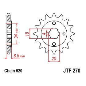 CATENA JMT 520X PIGNONE 14 CORONA 31 GOR