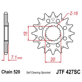 CHAIN JMT 520X PINION 12 SPROCKET 48 GOR