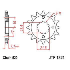 CHAIN JMT 520X PINION 14 SPROCKET 36 GOR