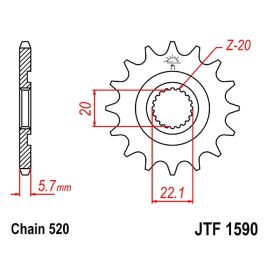 CATENA JMT 520X PIGNONE 13 CORONA 42 GOR