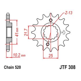 CATENA JMT 520X PIGNONE 15 CORONA 45 GOR