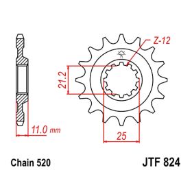 CHAIN JMT 520X PINION 15 SPROCKET 38 GOR