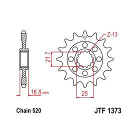CATENA JMT 520X PIGNONE 17 CORONA 43 GOR