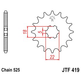 CATENA JMT 525X2 PIGNONE 15 CORONA 40 GOR
