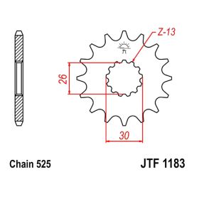 CHAIN JMT 525X2 PINION 17 SPROCKET 43 GOR