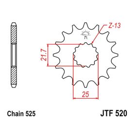 CATENA JMT 525X2 PIGNONE 16 CORONA 50 GOR