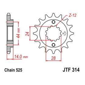 CATENA JMT 525X2 PIGNONE 16 CORONA 45 GOR