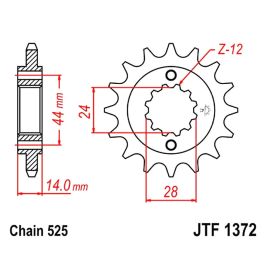 CATENA JMT 525X2 PIGNONE 17 CORONA 42 GOR