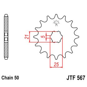 CATENA JMT 530X2 PIGNONE 17 CORONA 38 GOR