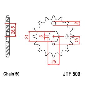 CATENA JMT 530X2 PIGNONE 15 CORONA 45 GOR