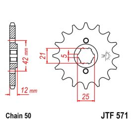 CATENA JMT 530X2 PIGNONE 16 CORONA 45 GOR