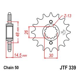 CHAIN JMT 530X2 PINION 18 SPROCKET 39 GOR