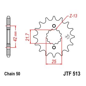 CATENA JMT 530X2 PIGNONE 15 CORONA 47 GOR