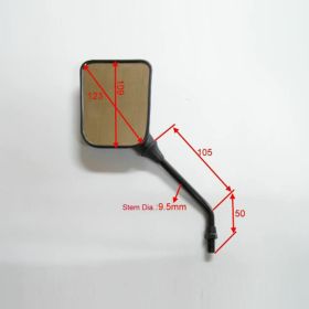 JMT Rechte schwarze Lenker Spiegel BA19-U0015B-R