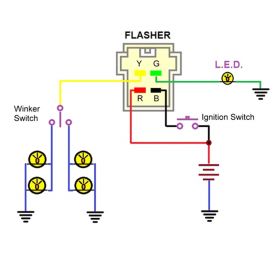 ELECTRONIC INDICATOR RELAY LED JMT 12V 4 PIN
