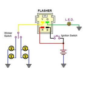 JMT elektronische Blinkerrelais LED 12V 4-polig universal