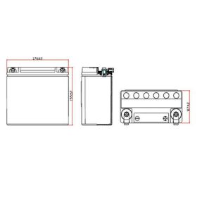 JMT VTB-1 V-TWIN 12V 20Ah vorgeladene Batterie