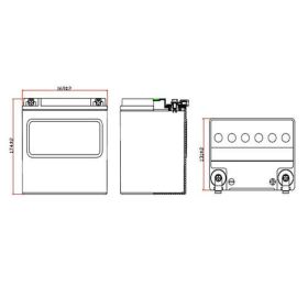 JMT Vorgepumpte Batterie VTB-2 V-TWIN 12V 32Ah