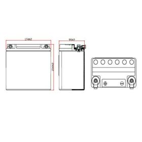 JMT VTB-5 V-TWIN 12V 22Ah vorgeladene Batterie