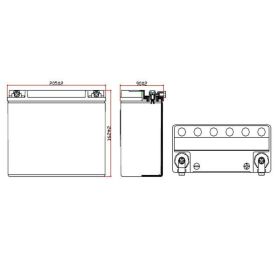 JMT VTB-6 V-TWIN 12V 23Ah vorgeladene Batterie