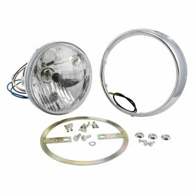 JOCKEYS BOXENSTOP H4 Round Headlight without Bulbs with Ring and Approved Mounting