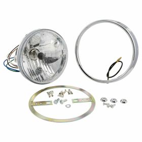 JOCKEYS BOXENSTOP H4 Round Headlight Without Bulbs with Ring and Approved Mounting