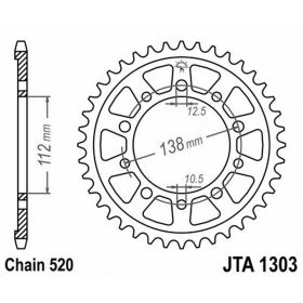 JT JTA1303.47 MOTORCYCLE REAR SPROCKET