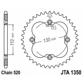 CORONA ALLUMINIO 7075T6 JTA 1350 Z38