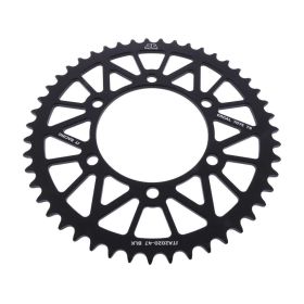 CORONA JT JTA2020.47BLK PASSO 520 DENTI 47 ALLUMINIO NERO