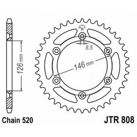 MOTORRAD HINTER KETTENRAD JT JTA808.47