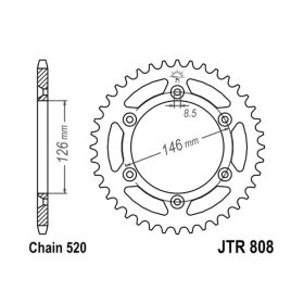 MOTORRAD HINTER KETTENRAD JT JTA808.48