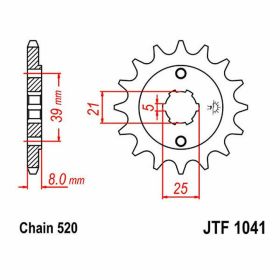 JT Sprocket 520 Pitch 14 Teeth JTF1041.14 for Kymco