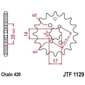 JT Sprocket Teilung 420 14 Zähne JTF1129.14