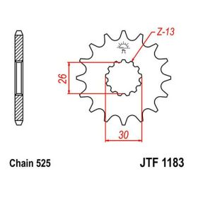 JT Sprocket 525 Pitch 18 Zähne JTF1183.18 für Triumph