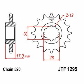 JT Sprocket 520 Pitch 13 Zähne JTF1295.13 für Honda CBR 600 F