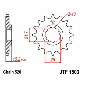 JT Sprocket 520 Pitch 13 Teeth JTF1503.13 for Kawasaki