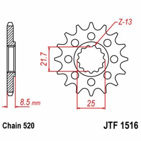 Pignone racing JT passo 520 17 denti JTF1516.17