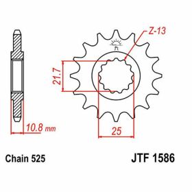 JT Sprocket 525 Pitch 15 Zähne JTF1586.15 für Yamaha YZF-R6
