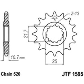 JT JTF1595.16 PINION