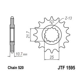 JT JTF1595.16RB PINION