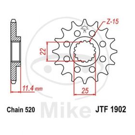 Ritzel 14Z Teilung 520-KTM Enduro 690RNEU